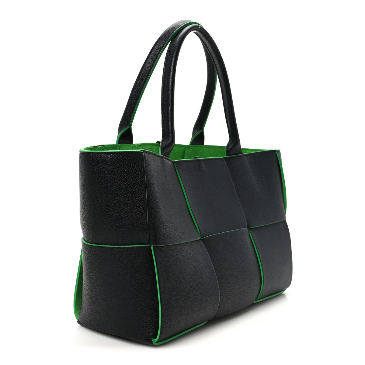 Bottega Veneta Calfskin Maxi Intrecciato Medium Arco Tote Black Parakeet 3 of 10