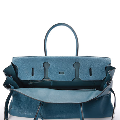 Hermes Taurillon Clemence JPG Shoulder Birkin II 42 Cobalt 22 of 32