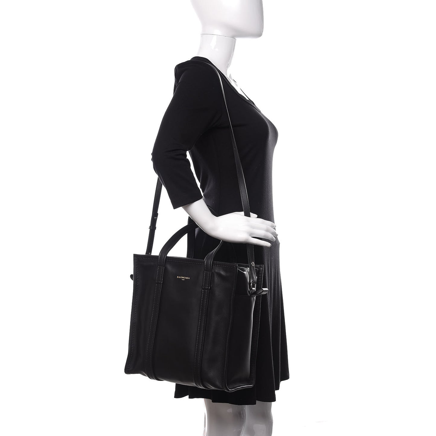 Agneau Small Bazar Shopper Tote Black
