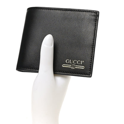 Gucci Plutone Calfskin Logo Bi-Fold Wallet Black 2 of 7