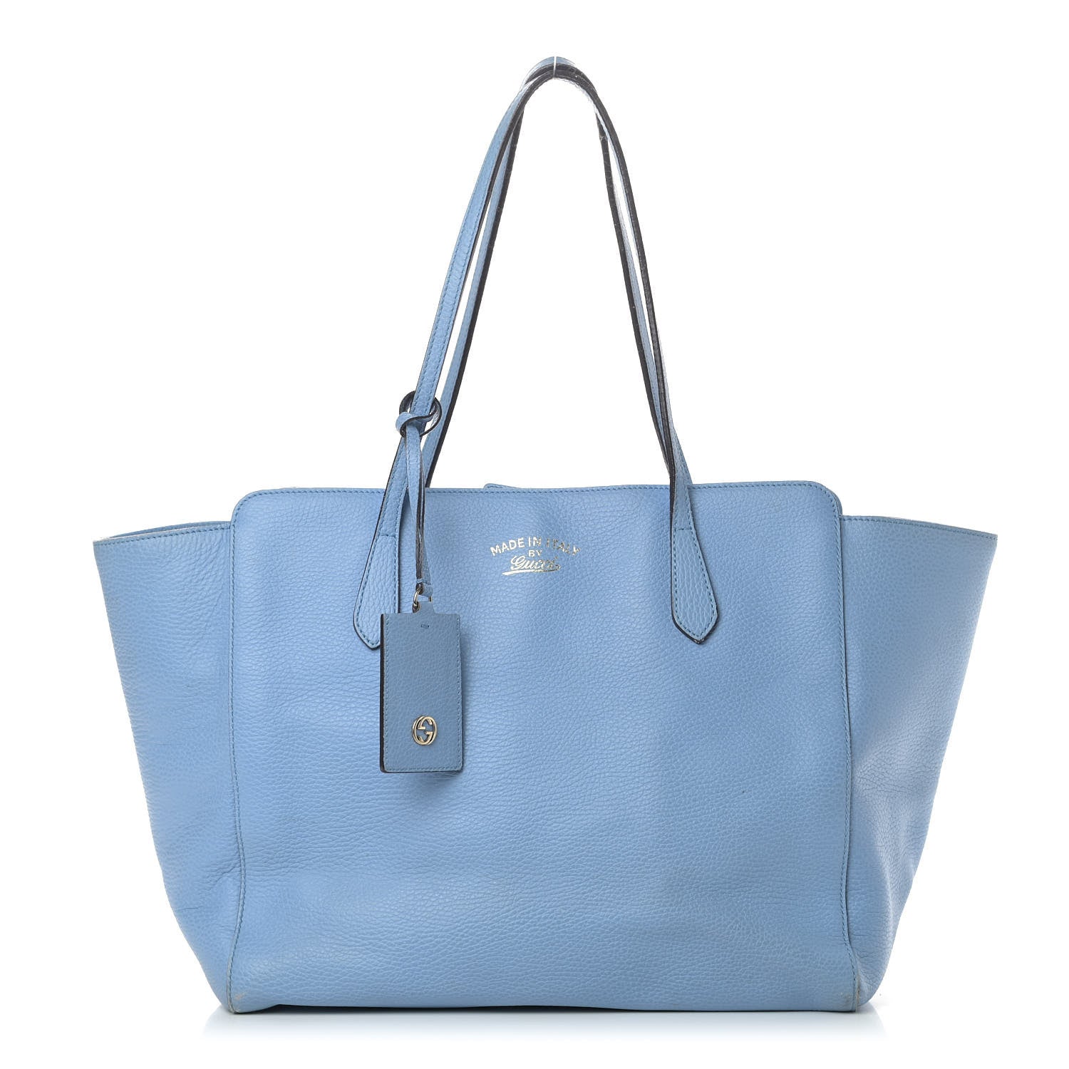 Gucci Dollar Calfskin Medium Swing Tote Mineral Blue 1 of 14
