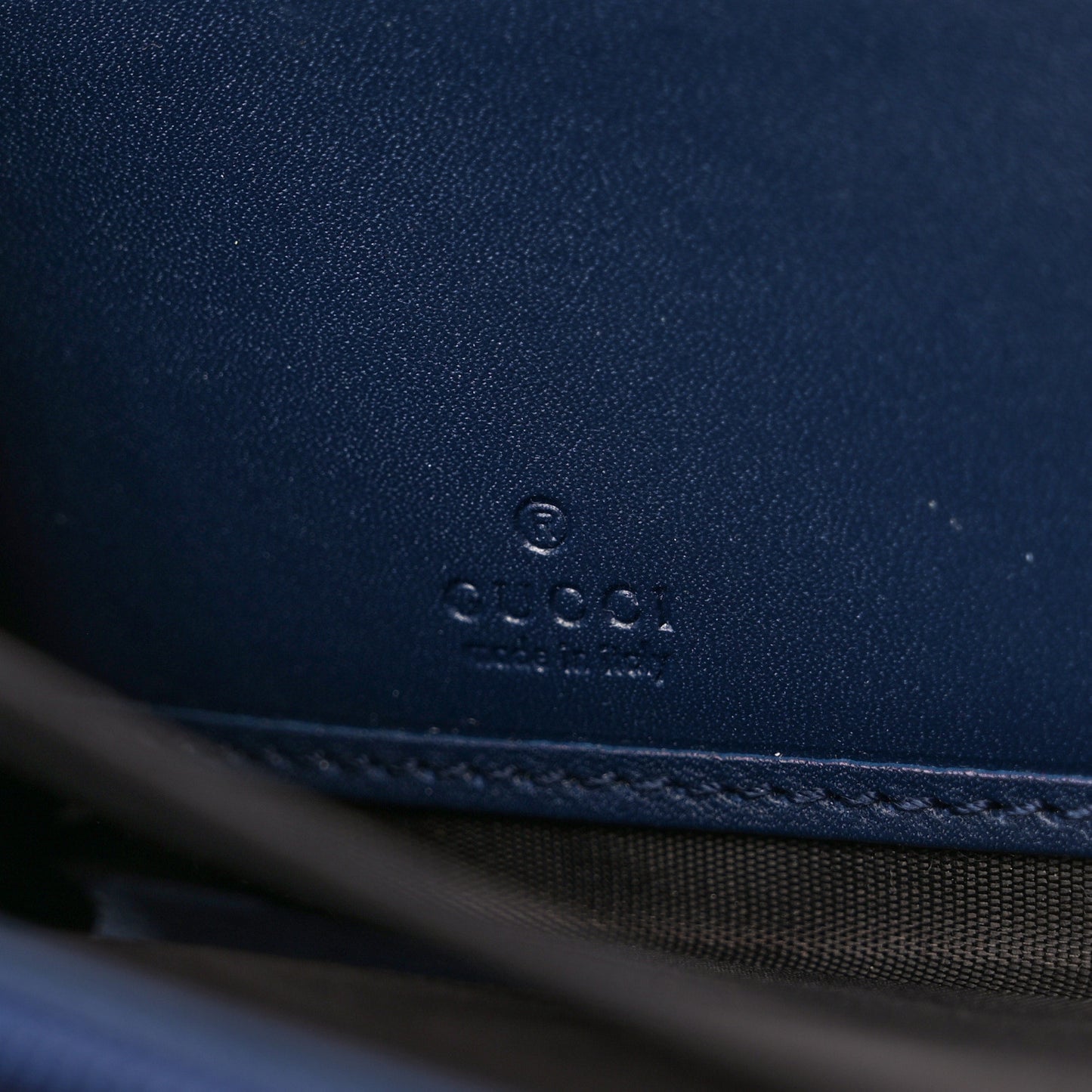 Denim Matelasse Pearly GG Marmont Zip Around Wallet Blue