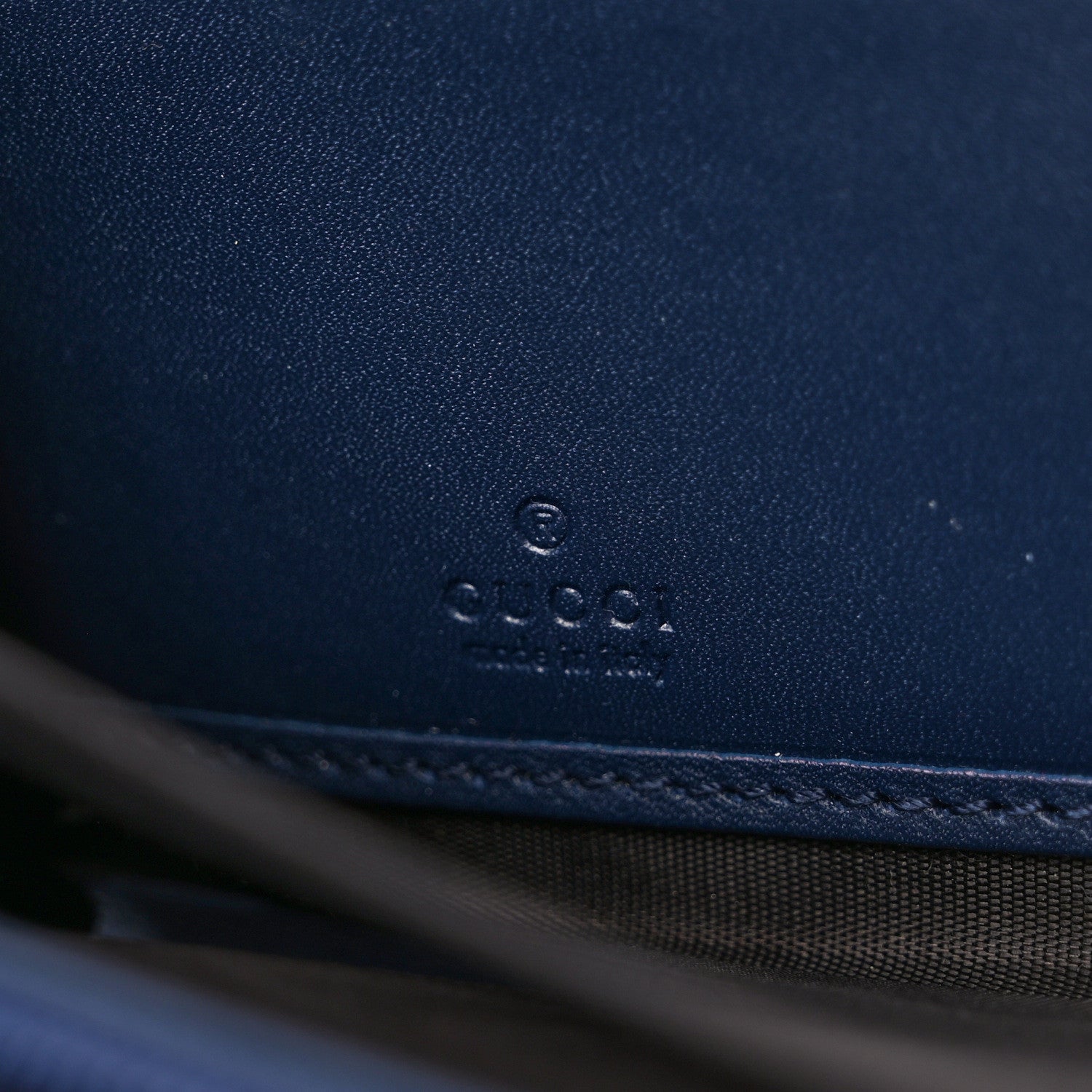Gucci Denim Matelasse Pearly GG Marmont Zip Around Wallet Blue 6 of 9