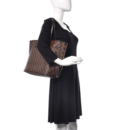 Louis Vuitton Damier Ebene Neo Neverfull MM Rose Ballerine 2 of 10