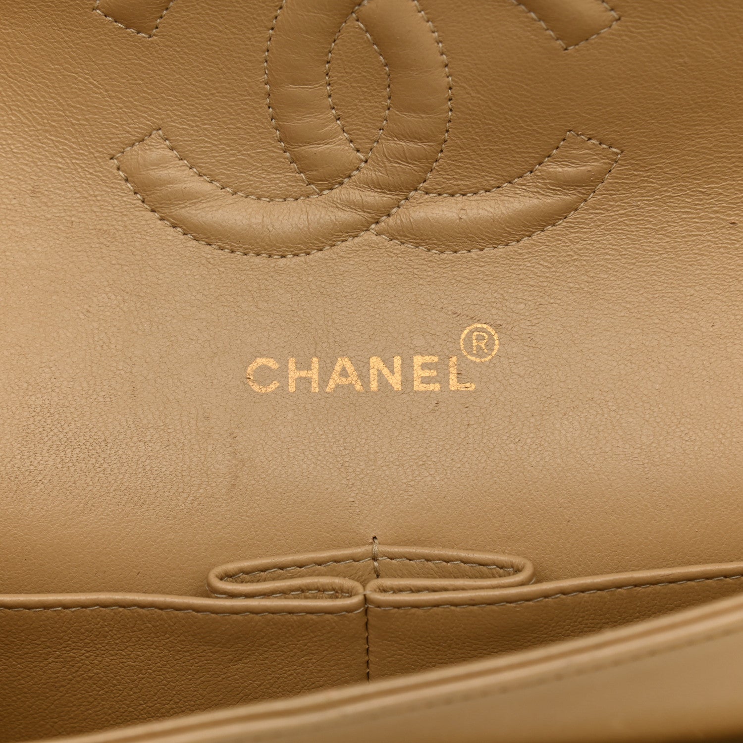 Chanel Lambskin Quilted Medium Double Flap Beige 6 of 16