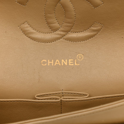 Chanel Lambskin Quilted Medium Double Flap Beige 6 of 16