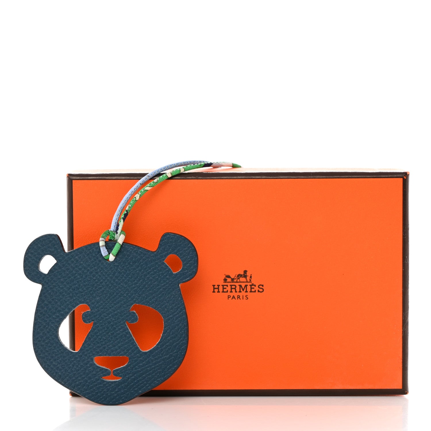 Hermes Epsom Togo Petit H Panda Bag Charm Multicolor 2 of 4