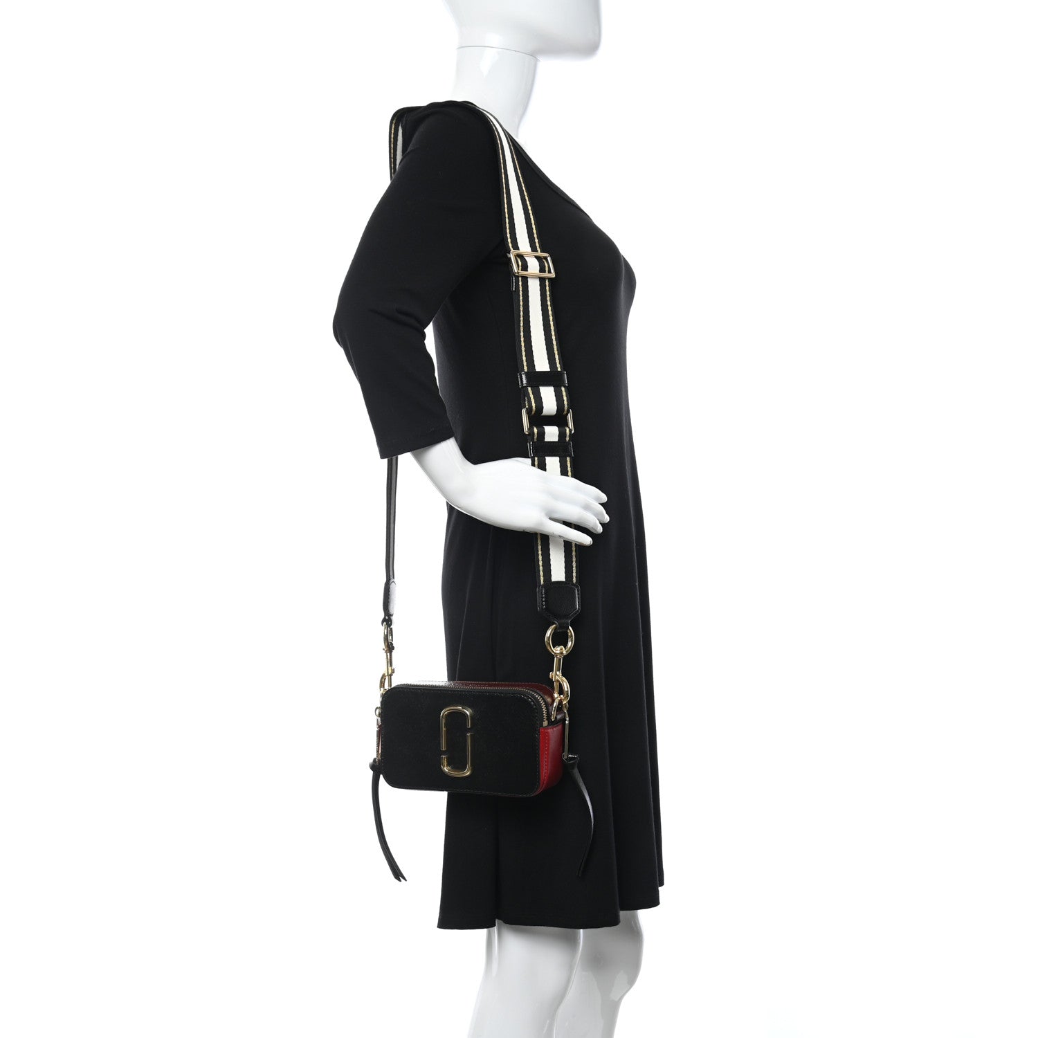 Marc Jacobs Saffiano Snapshot Camera Bag Black Multi 2 of 12