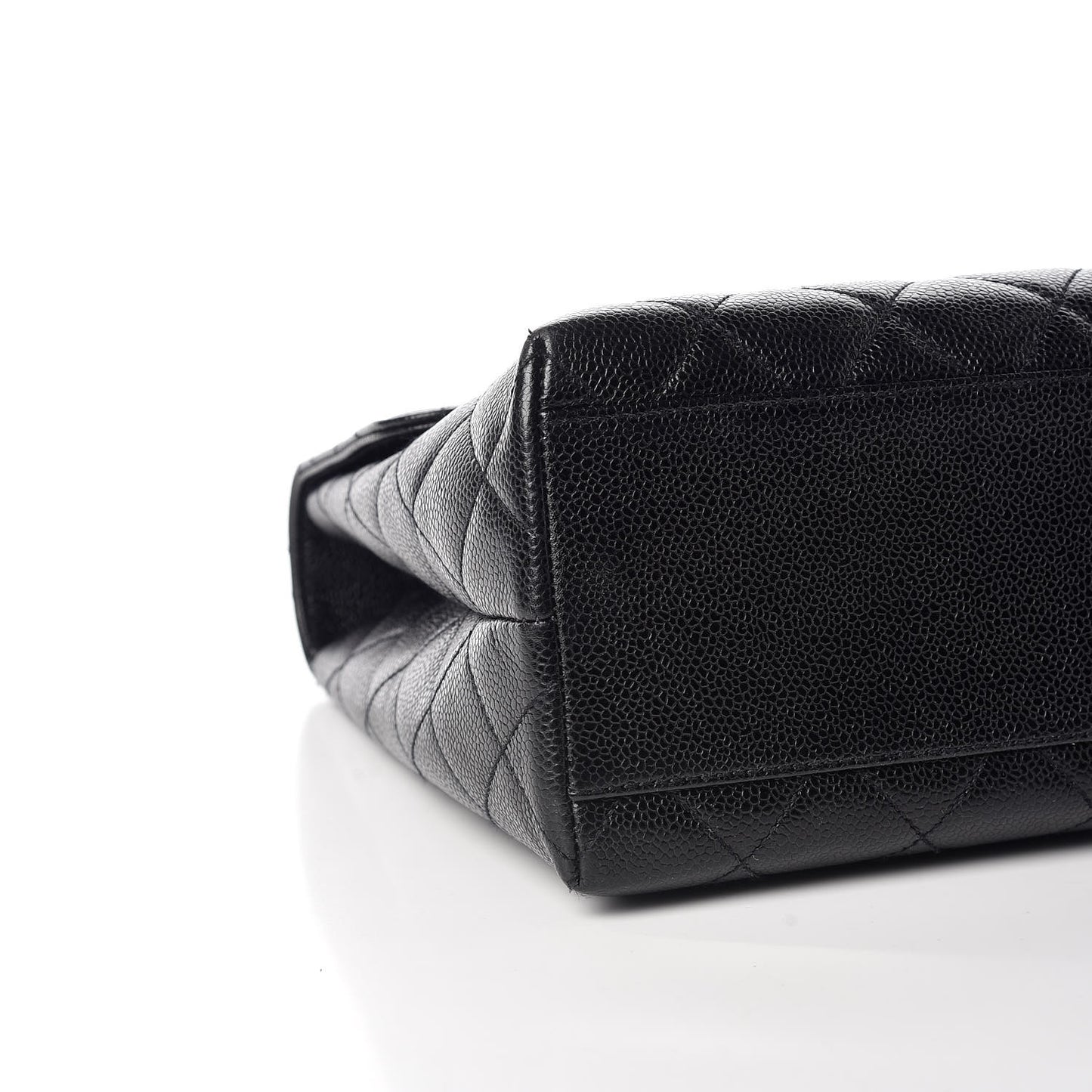 Caviar Quilted Jumbo Kelly Flap Black