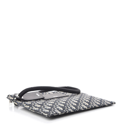 Christian Dior Oblique Pouch Clutch Blue 4 of 7
