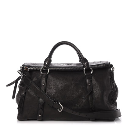 Miu Miu Nappa Monk Satchel Nero Black 1 of 7