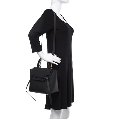 Celine Grained Calfskin Micro Belt Bag Black 2 of 13