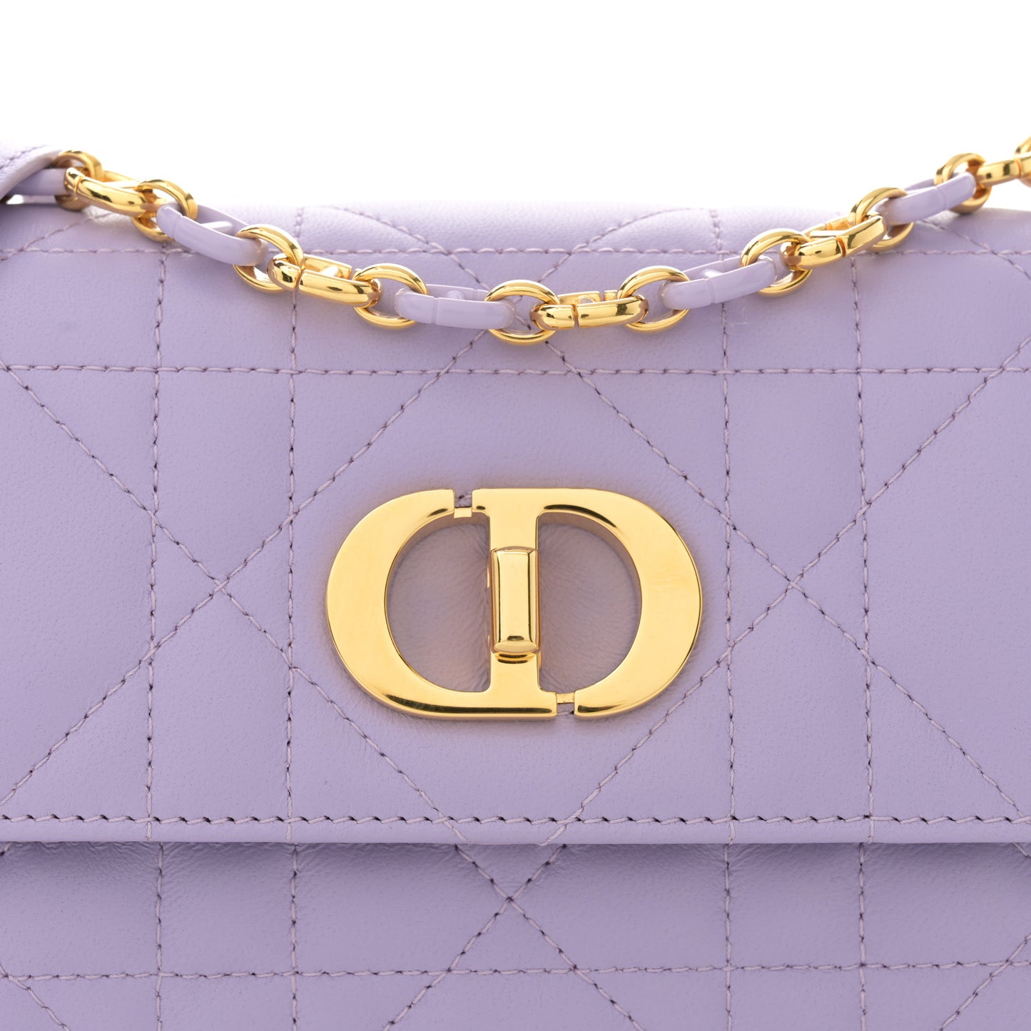 Lambskin Macrocannage Mini Miss Caro Bag Lilac