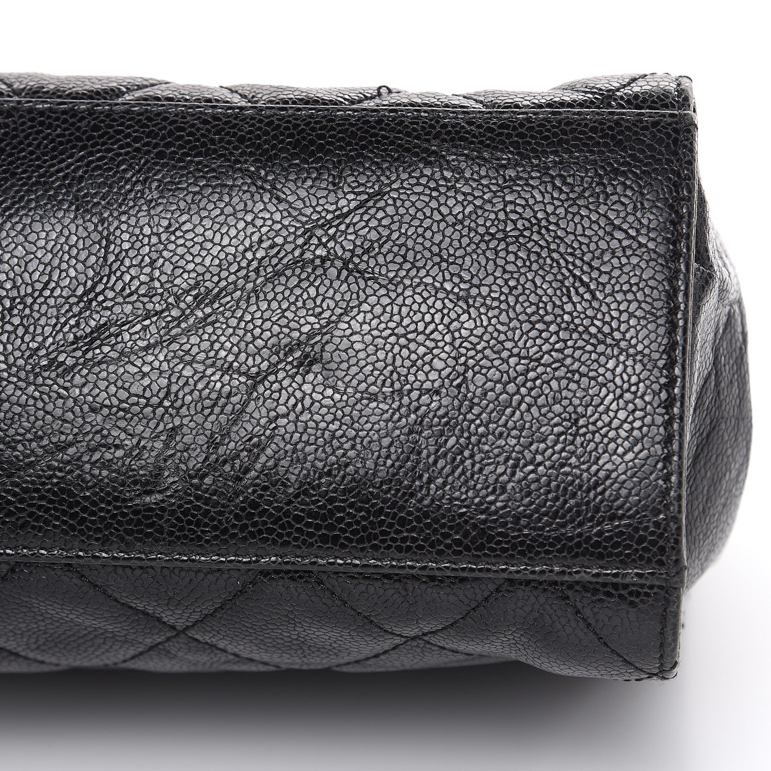 Chanel Crumpled Grained Calfskin Jumbo CC Crave Flap Black 11 of 15