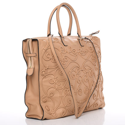 Valentino Garavani Nappa Intricate Soutache Tote Camel 3 of 7