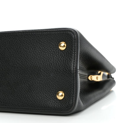 Louis Vuitton Taurillon Capucines MM  Black Fuchsia 9 of 9