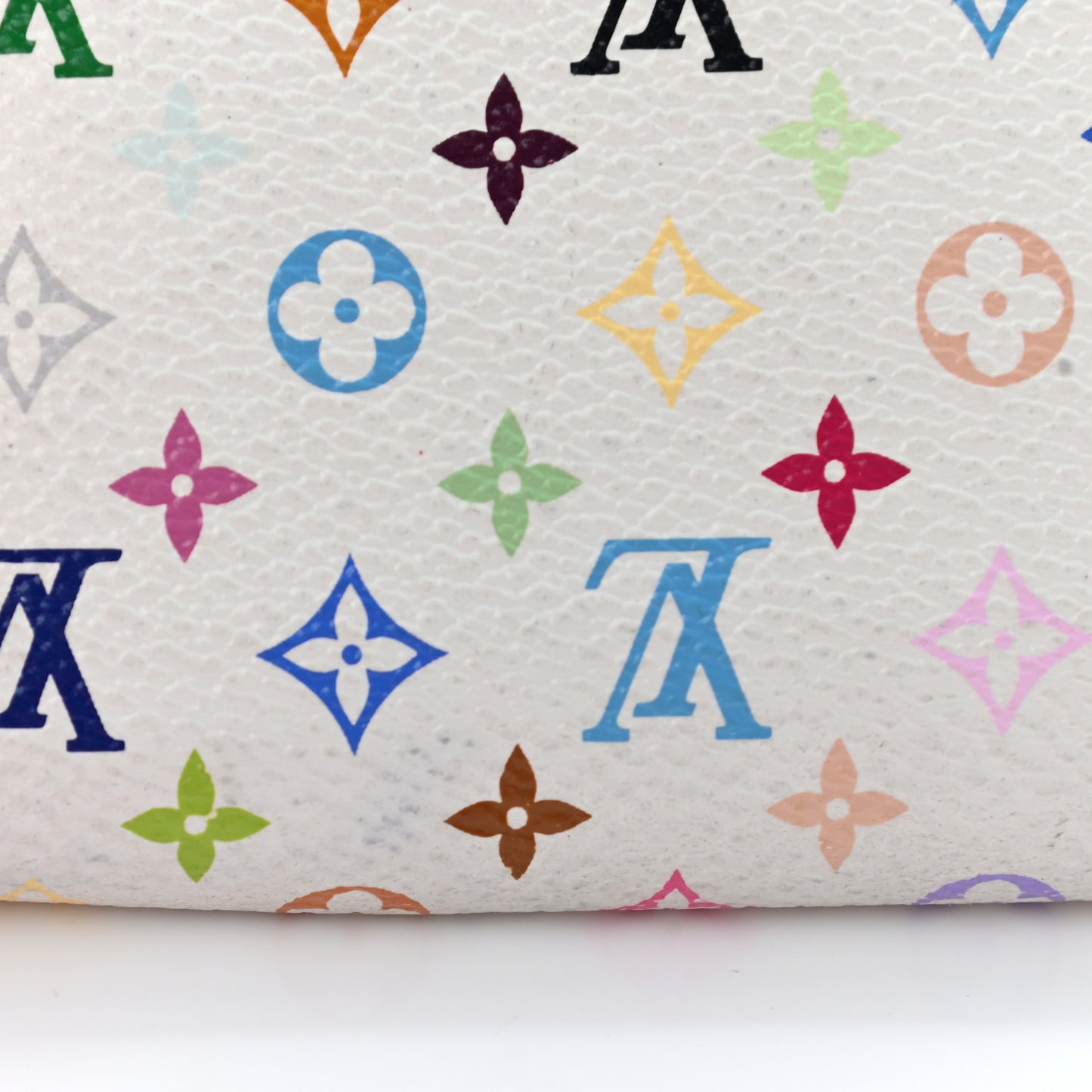 Monogram Multicolor Zippy Coin Purse Wallet White Litchi