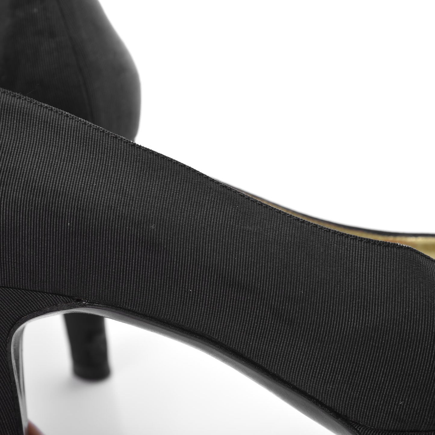 Grosgrain Cap Toe Pumps 37.5 Black
