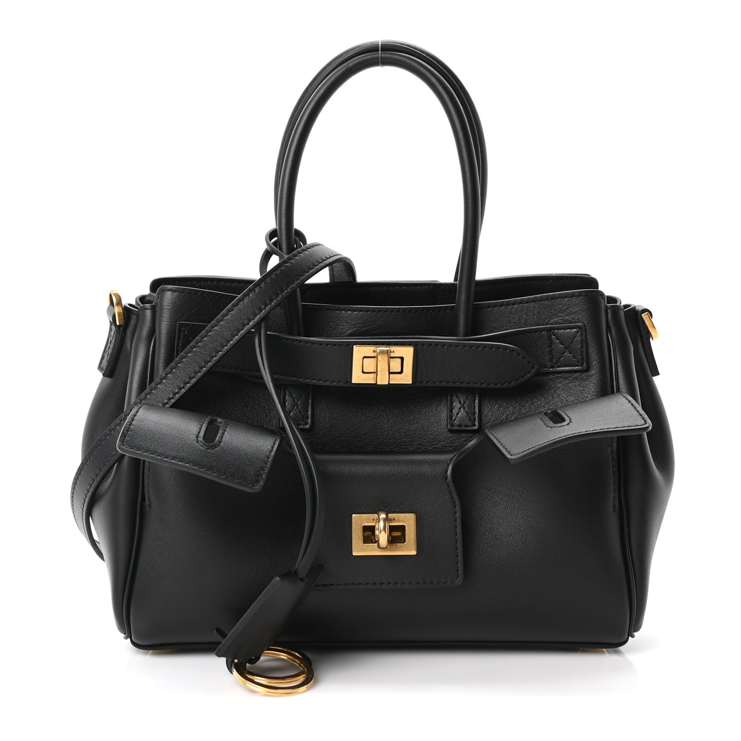 Smooth Calfskin Mini Bel Air Carry All Bag Black