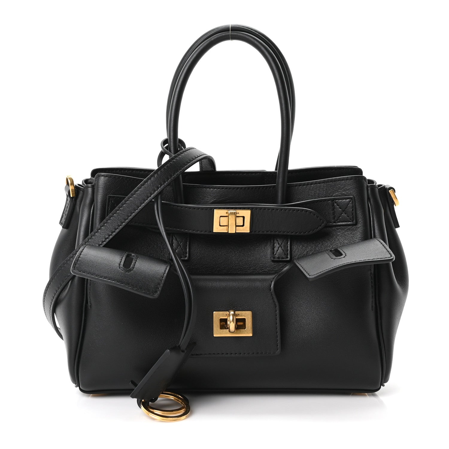 Balenciaga Smooth Calfskin Mini Bel Air Carry All Bag Black 1 of 9