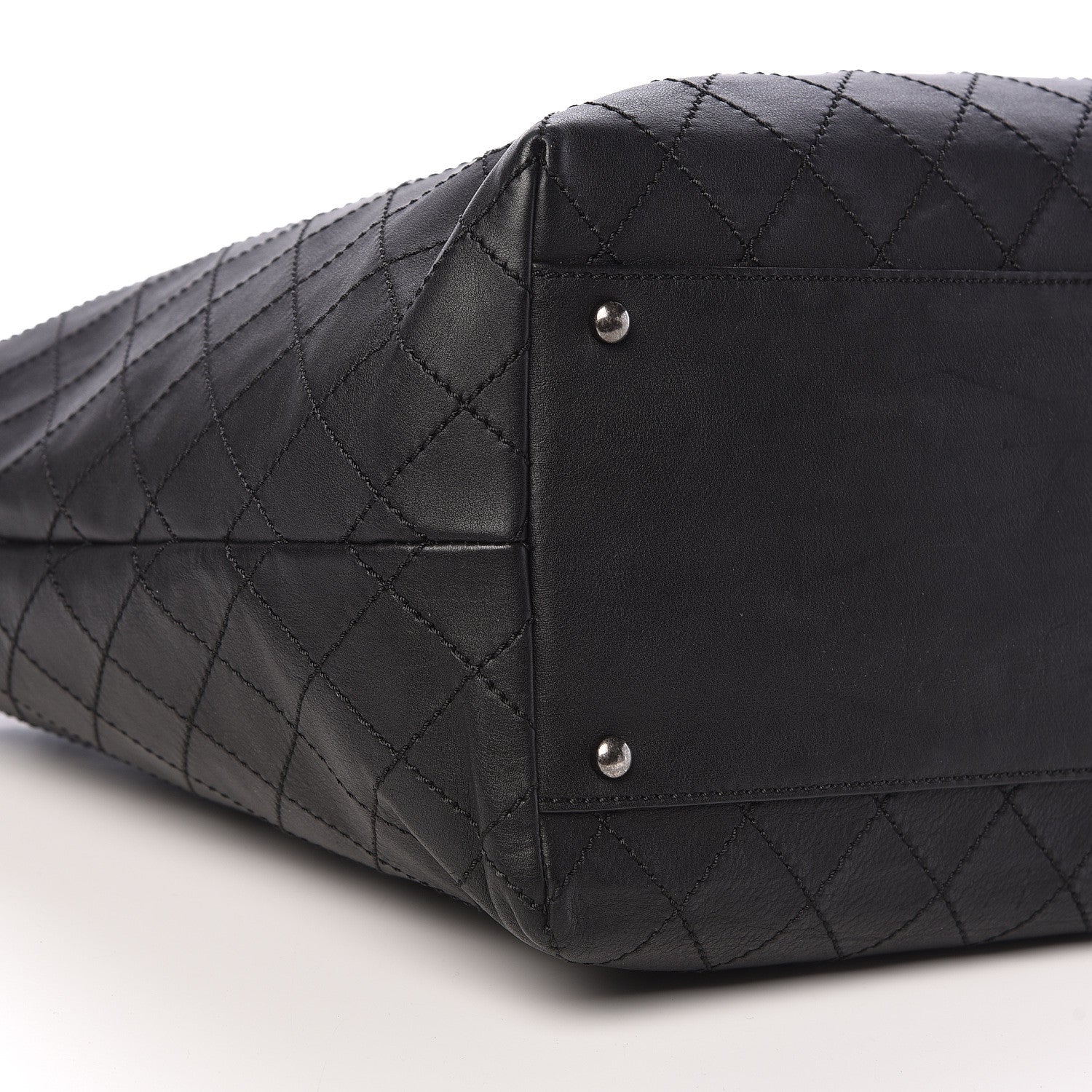 Chanel Calfskin Stitched Large Shopping Tote Black 11 of 14
