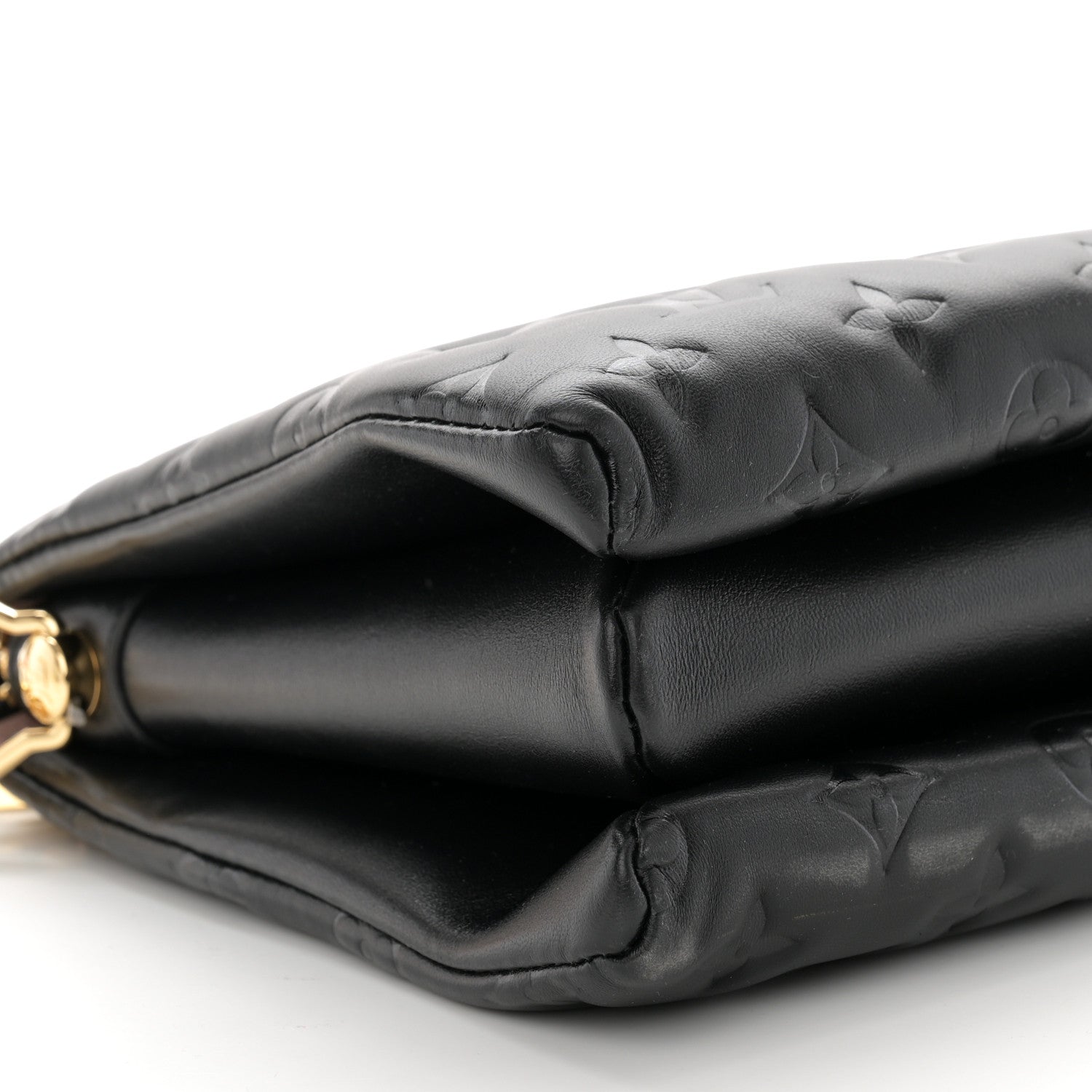 Louis Vuitton Lambskin Embossed Monogram Coussin PM Black 10 of 11