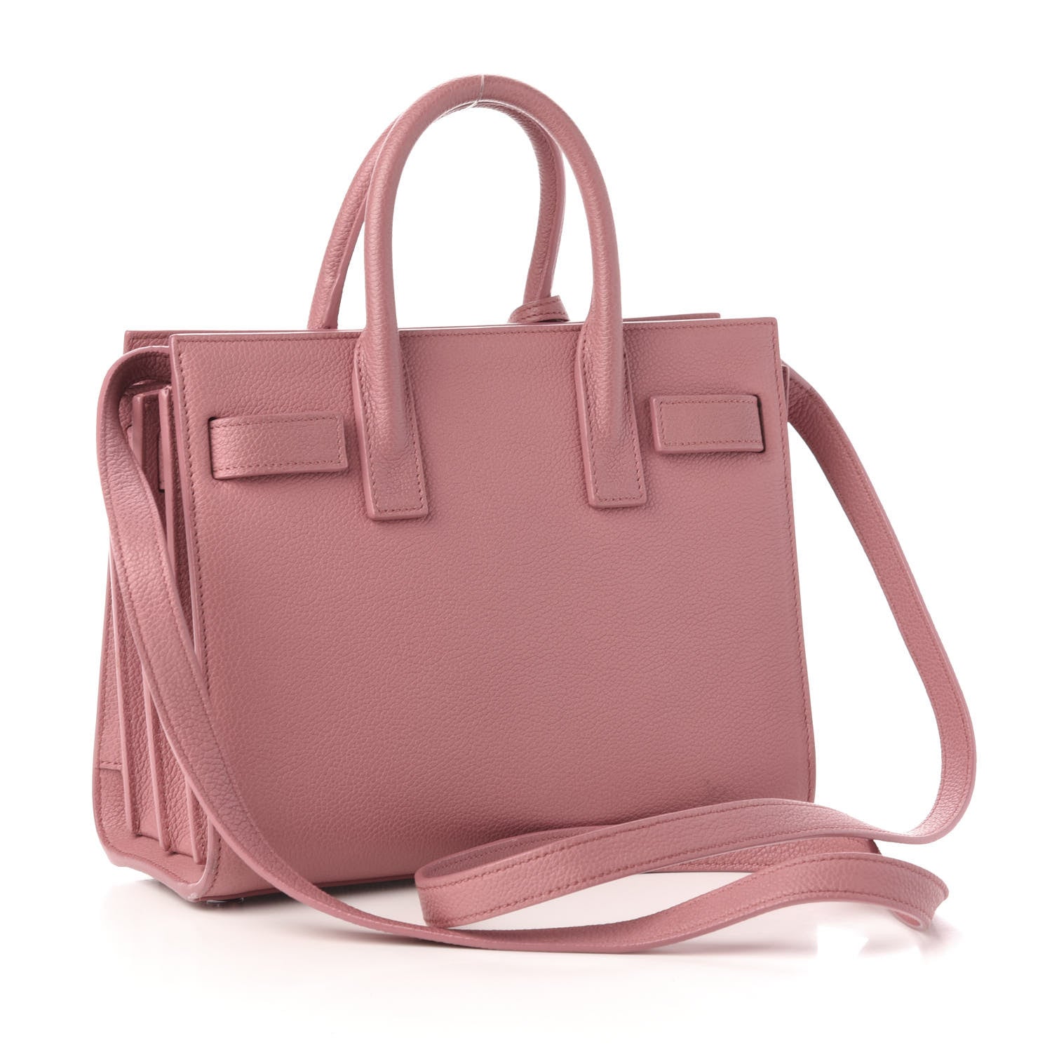 Saint Laurent Grained Calfskin Nano Sac De Jour Pink 3 of 11