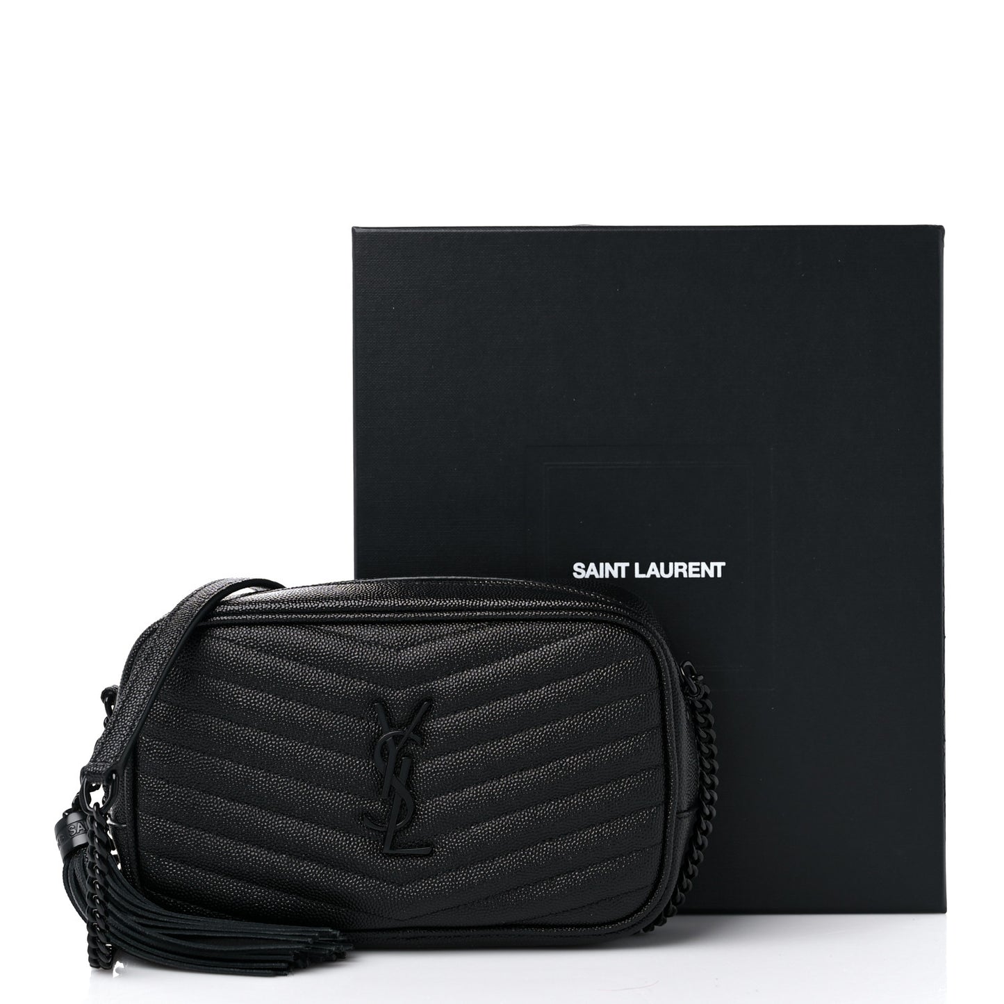 Grain De Poudre Matelasse Monochrome Monogram Mini Lou Camera Bag Black
