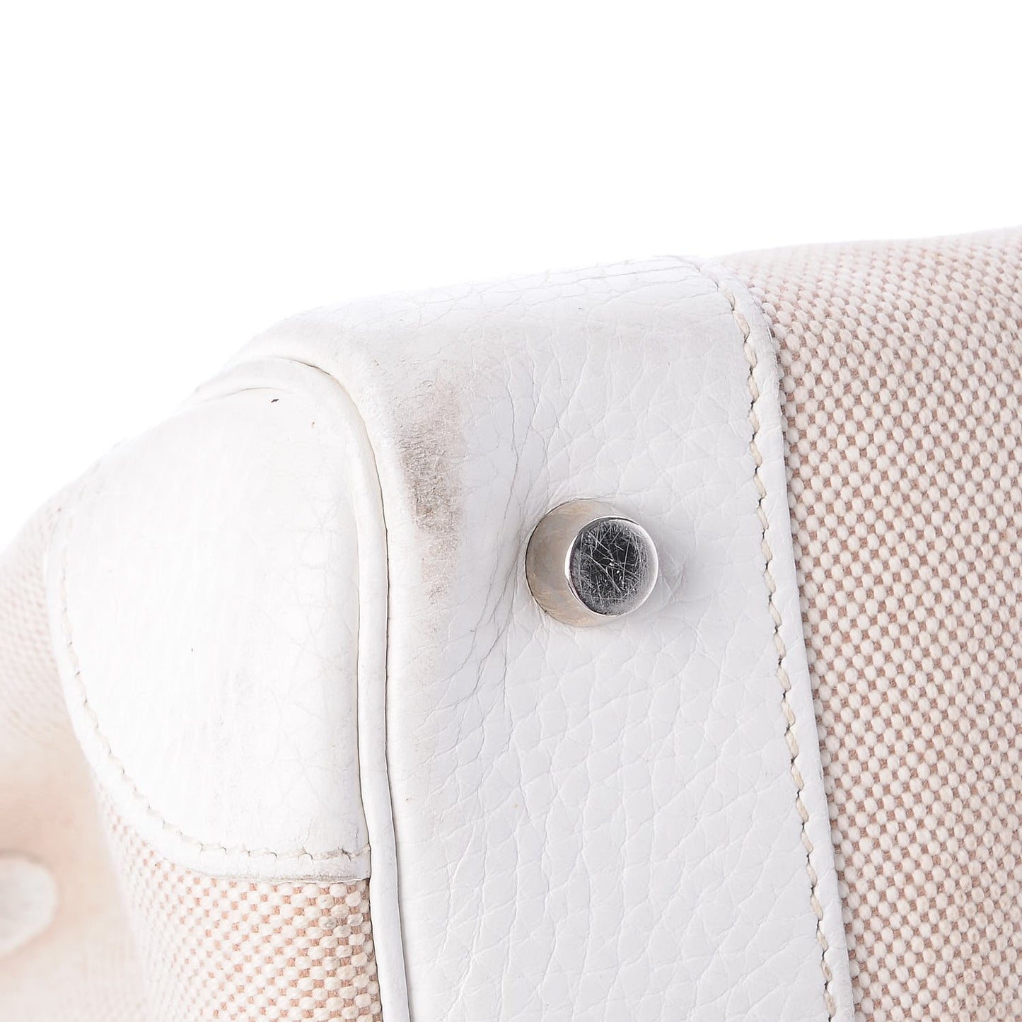 Toile Taurillon Clemence Birkin 35 White