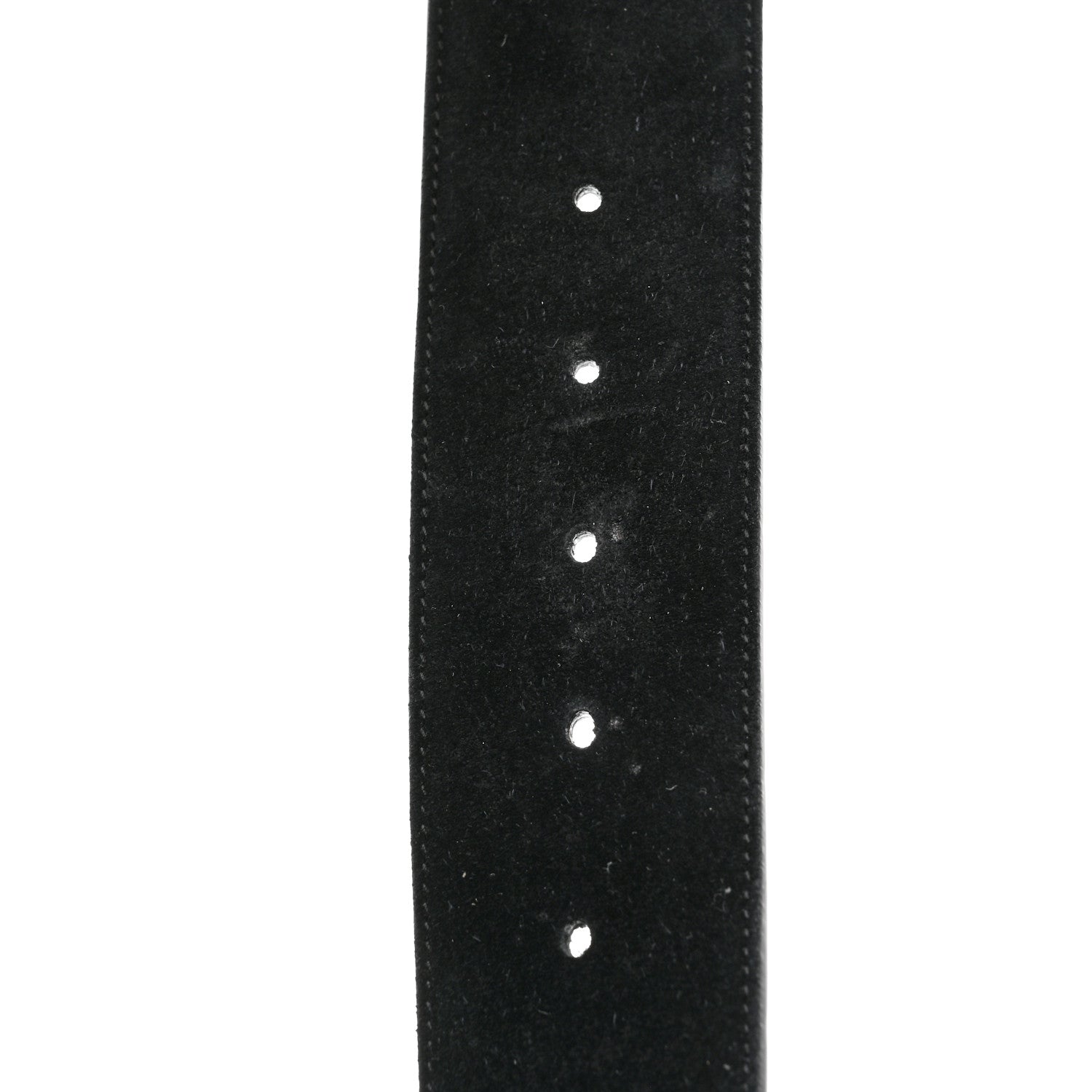 Saint Laurent Suede Crystal Clover Belt 80 32 Black 3 of 7