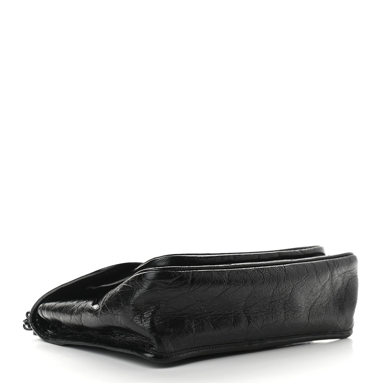 Saint Laurent Crinkled Calfskin Matelasse Monogram Medium Niki Chain Satchel Black 4 of 9