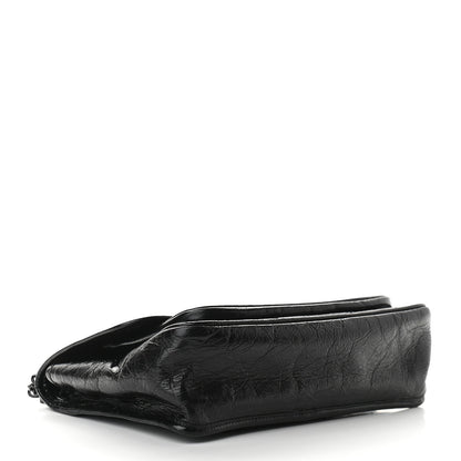 Saint Laurent Crinkled Calfskin Matelasse Monogram Medium Niki Chain Satchel Black 4 of 9