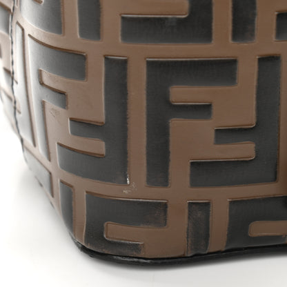 Fendi Vitello Liberty F is Fendi Bi-Color FF 1974 Embossed Mini Mon Tresor Bucket Bag Maya Black 11 of 14