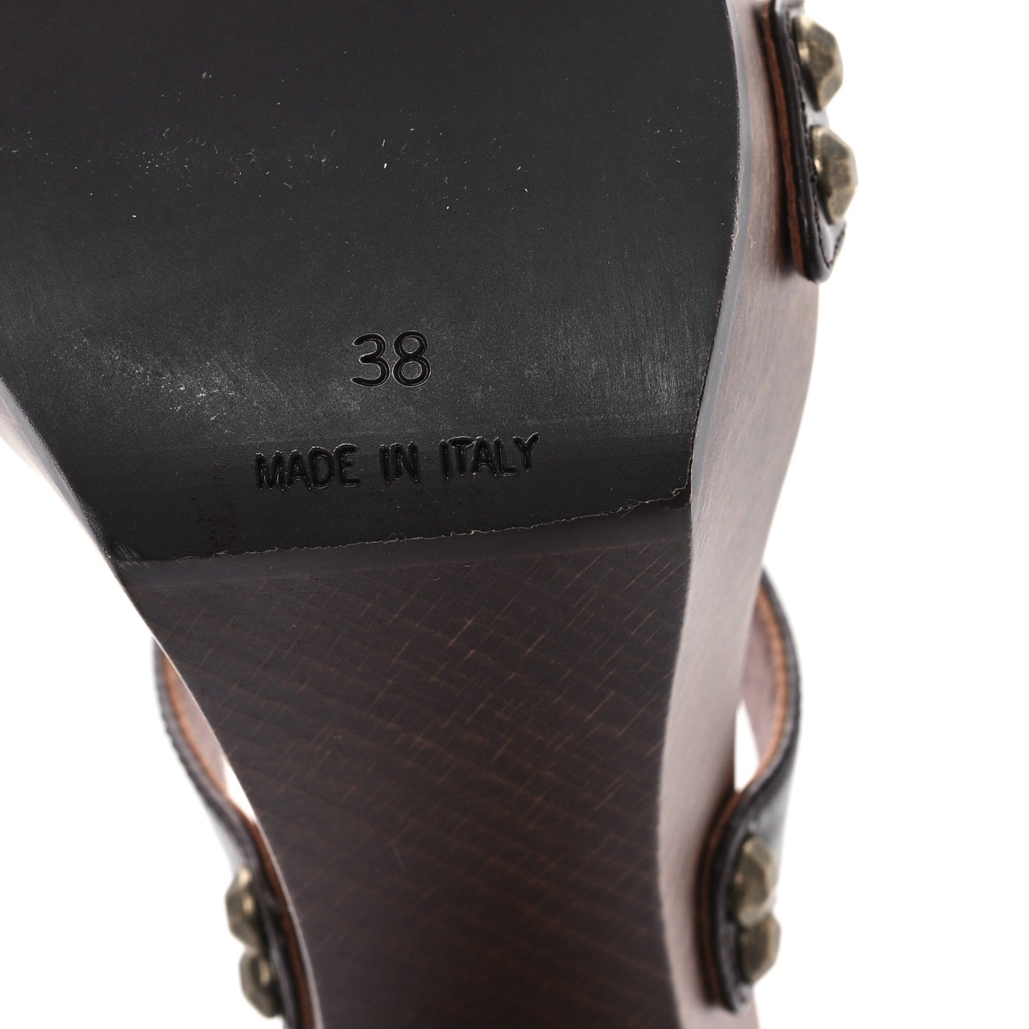 Saint Laurent Calfskin Joan 100 Sandals 38 Brown 7 of 9