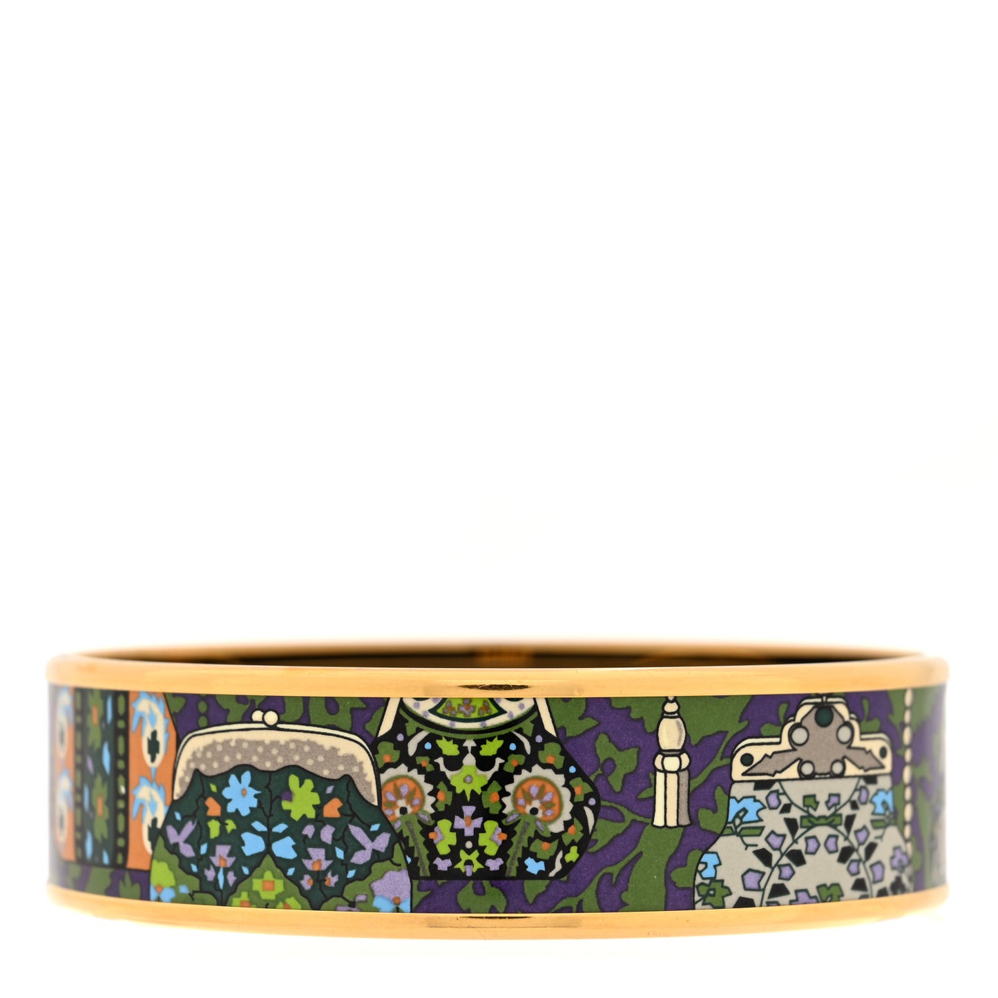 Enamel Printed Cachemire de Tamara Wide Bracelet 62