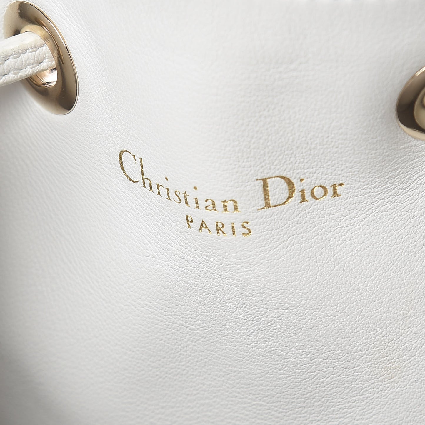 Calfskin Paradise Bubble Bucket Bag White