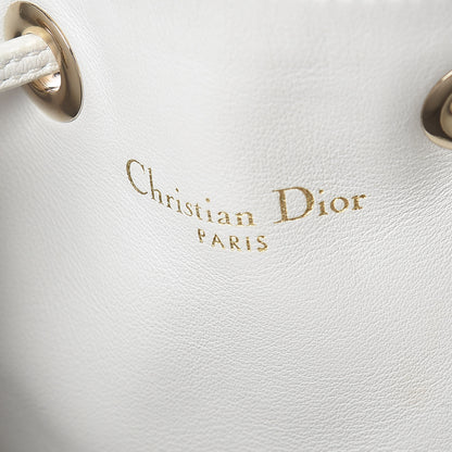 Christian Dior Calfskin Paradise Bubble Bucket Bag White 8 of 8