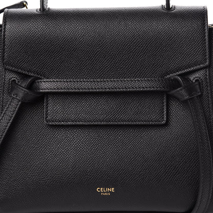 Celine Grained Calfskin Nano Belt Bag Black 8 of 11