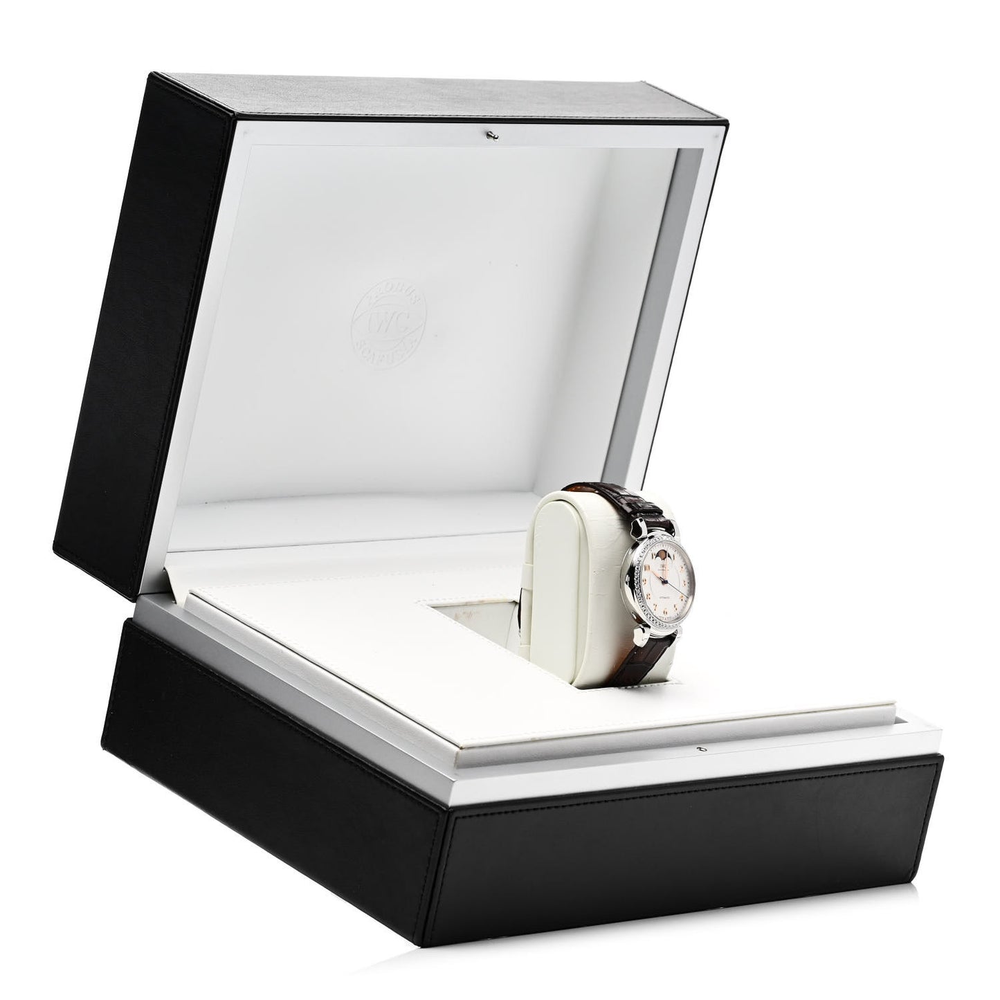 Stainless Steel Alligator Diamond Bezel 36mm Da Vinci Moon Phase Automatic Watch IW459307