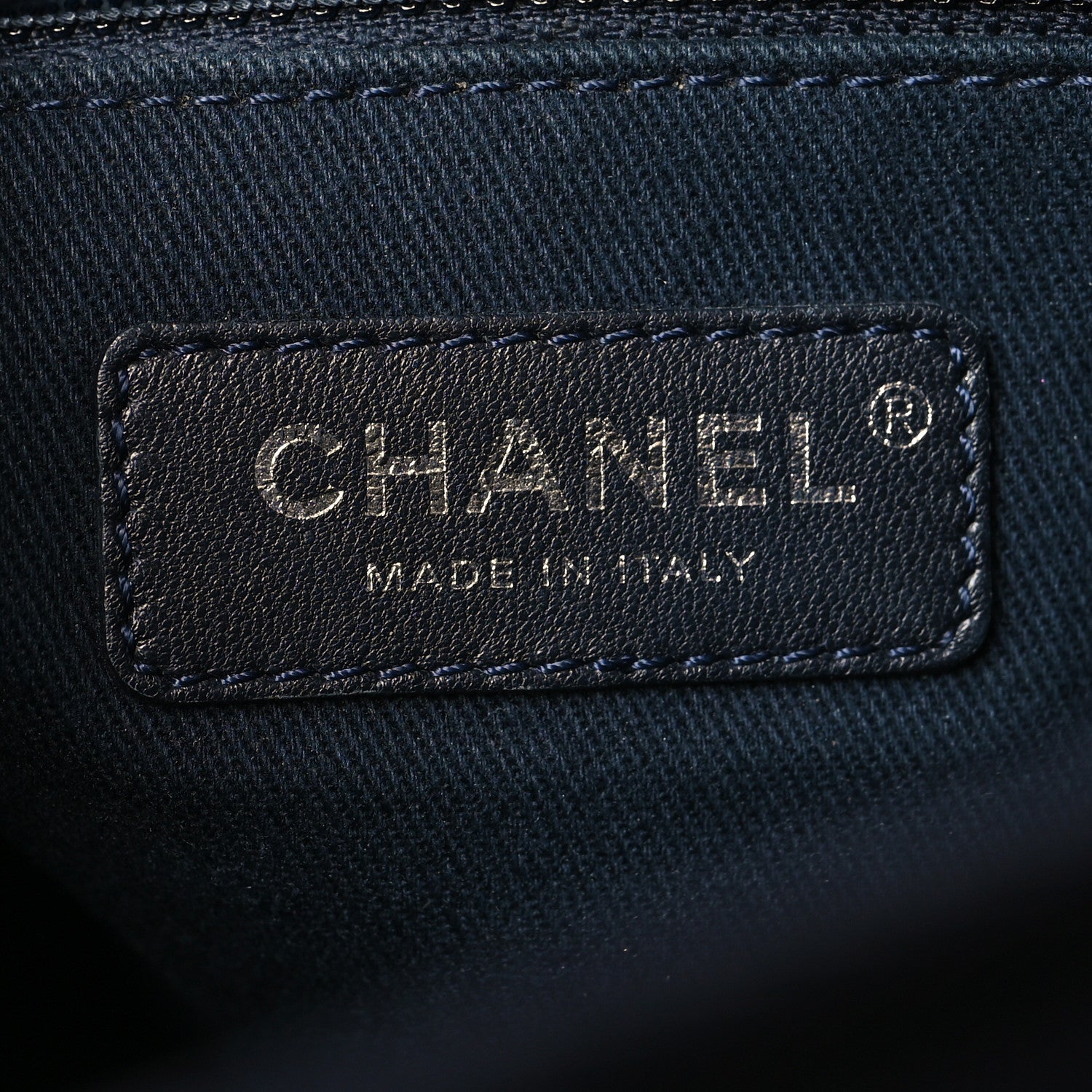 Chanel Denim Mini Deauville Tote Dark Blue 6 of 10