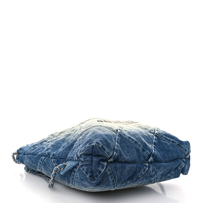 Chanel Denim Quilted Chanel 22 Backpack Blue 4 of 10