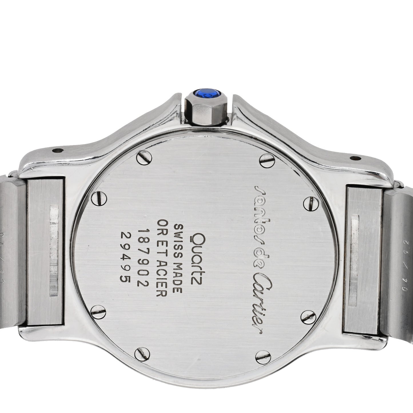 Stainless Steel 18K Yellow Gold 29mm Santos Octagon Quartz Watch