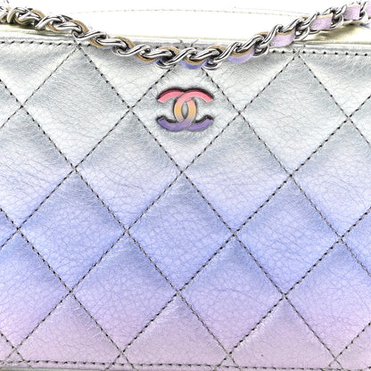 Chanel Metallic Gradient Calfskin Quilted Camera Case Blue Yellow Purple 8 of 11