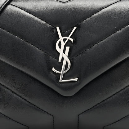 Saint Laurent Calfskin Y Quilted Monogram Toy Loulou Crossbody Bag Black 7 of 10