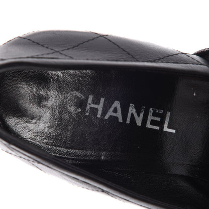 Chanel Calfskin Quilted Cambon Pumps 39.5 Black White 8 of 14