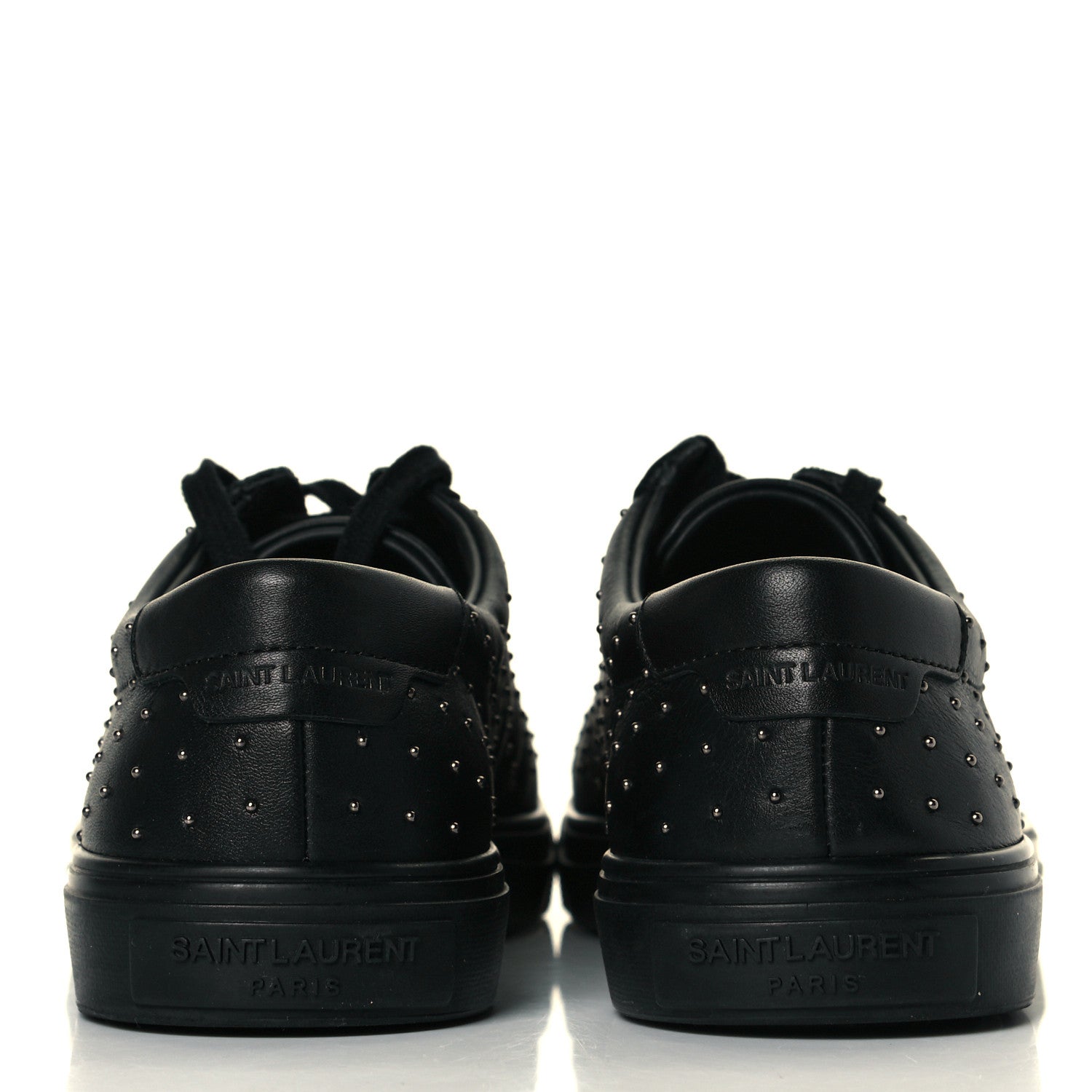 Saint Laurent Calfskin Womens Andy Pearl Low Top Sneakers 36.5 Black 3 of 9