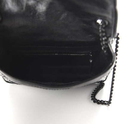 Saint Laurent Crinkled Calfskin Matelasse Monogram Niki Chain Wallet Black 5 of 9