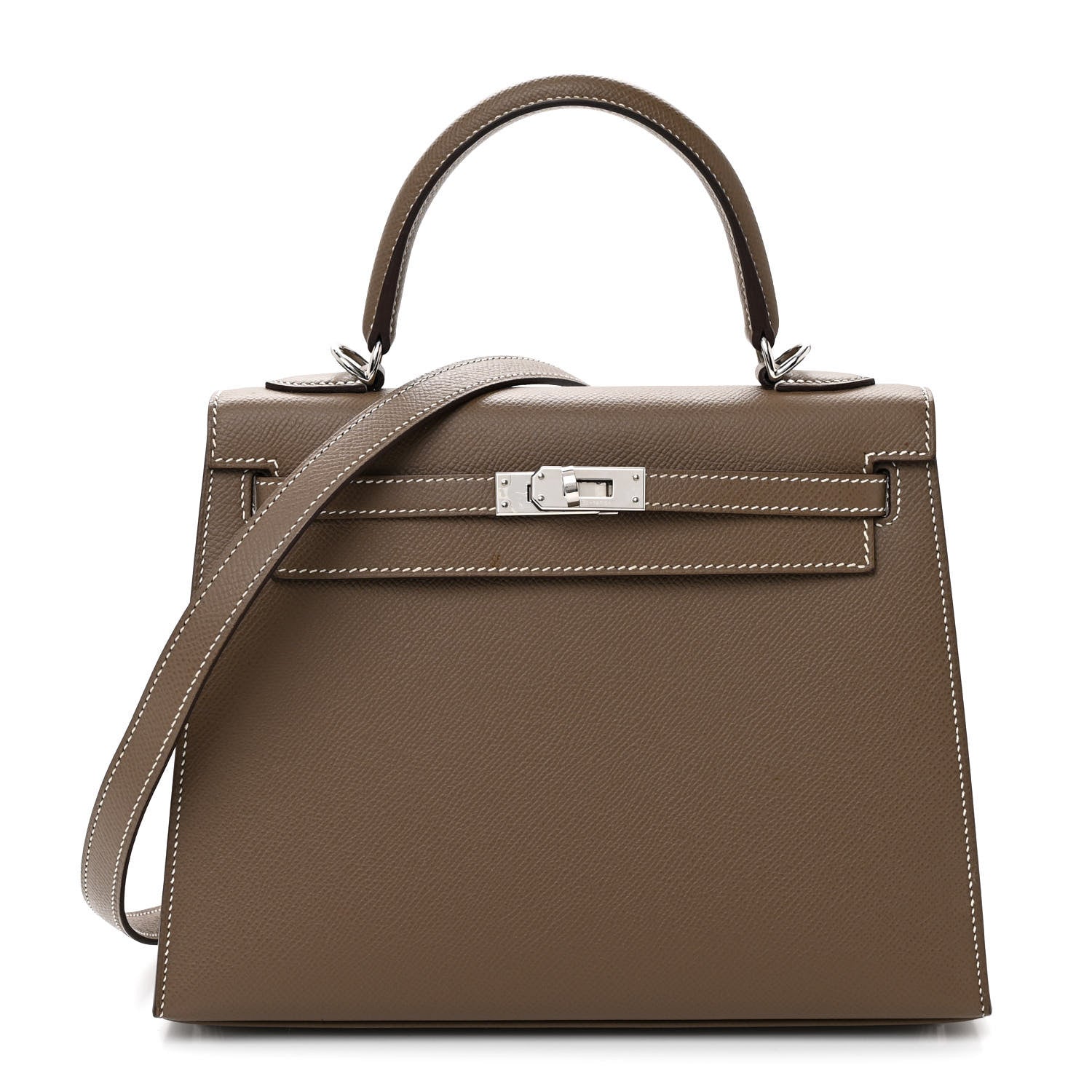 Hermes Epsom Kelly Sellier 25 Etoupe 1 of 12