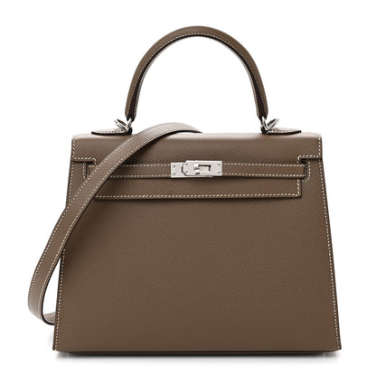 Hermes Epsom Kelly Sellier 25 Etoupe 1 of 12