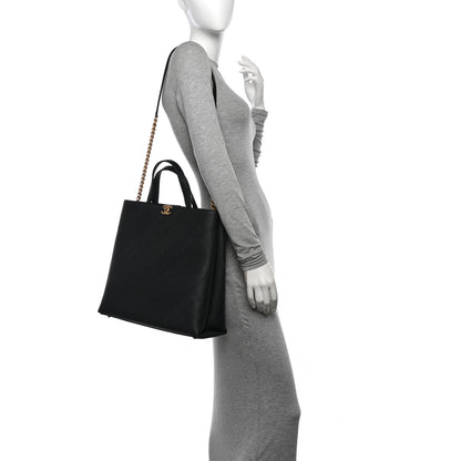 Chanel Caviar Stitched Large Shopping Tote Bag Black 2 of 11